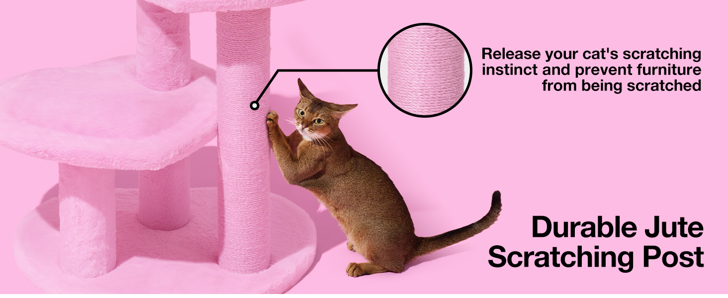 pink cat tree