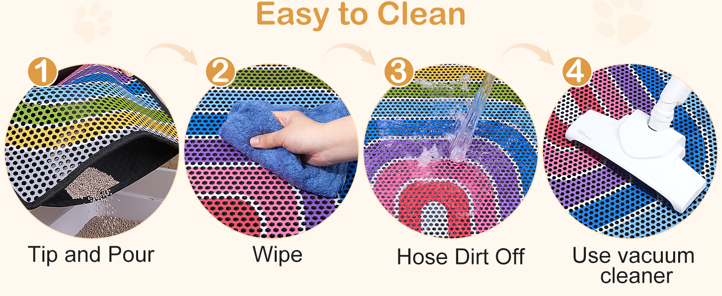 Bienbee Cat Litter Mat, 24"x15" Cat Litter Trapping Mat