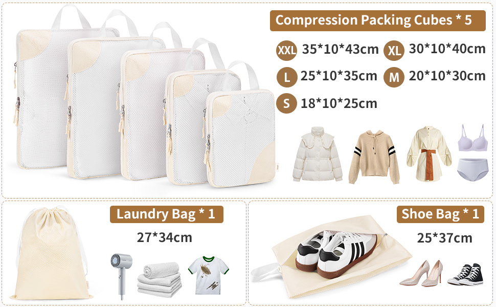 Compression Packing Cubes 7 Set