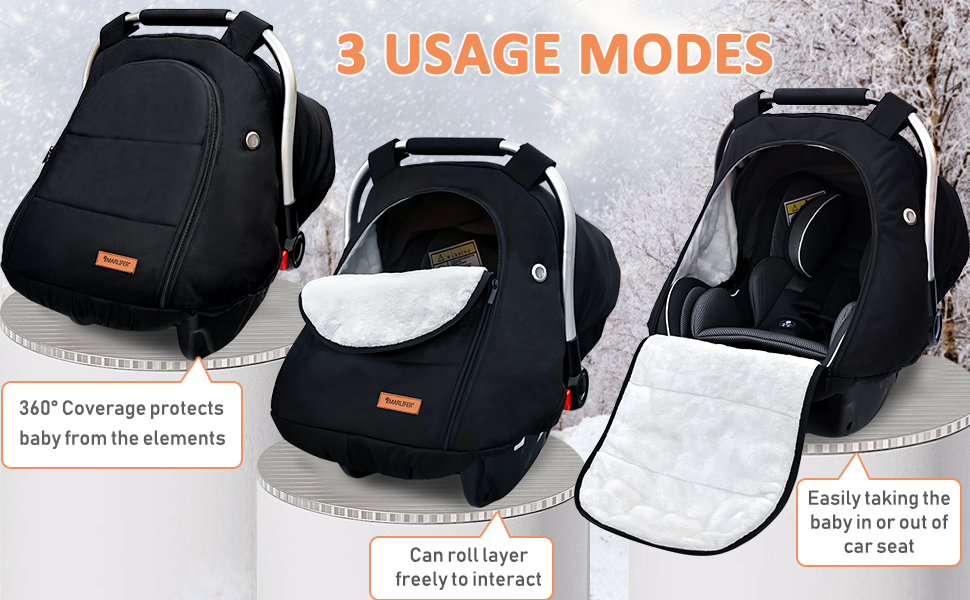 Winter Baby Car Seat Cover