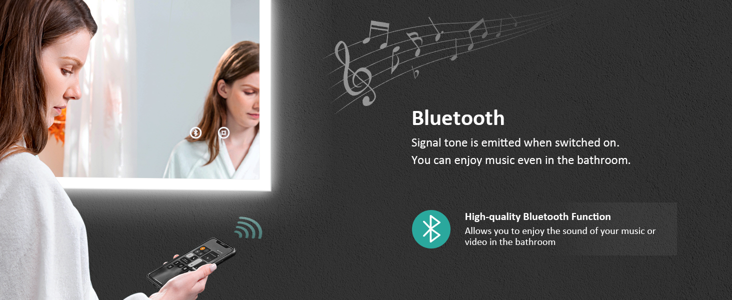 bluetooth bathroom mirror