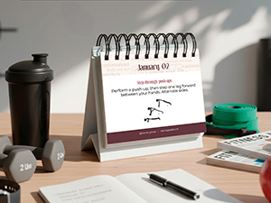 Recyclable easel with wall notch—ideal for desk, home, or gym!