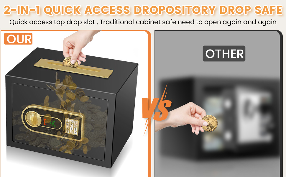 deposit safe with drop slot