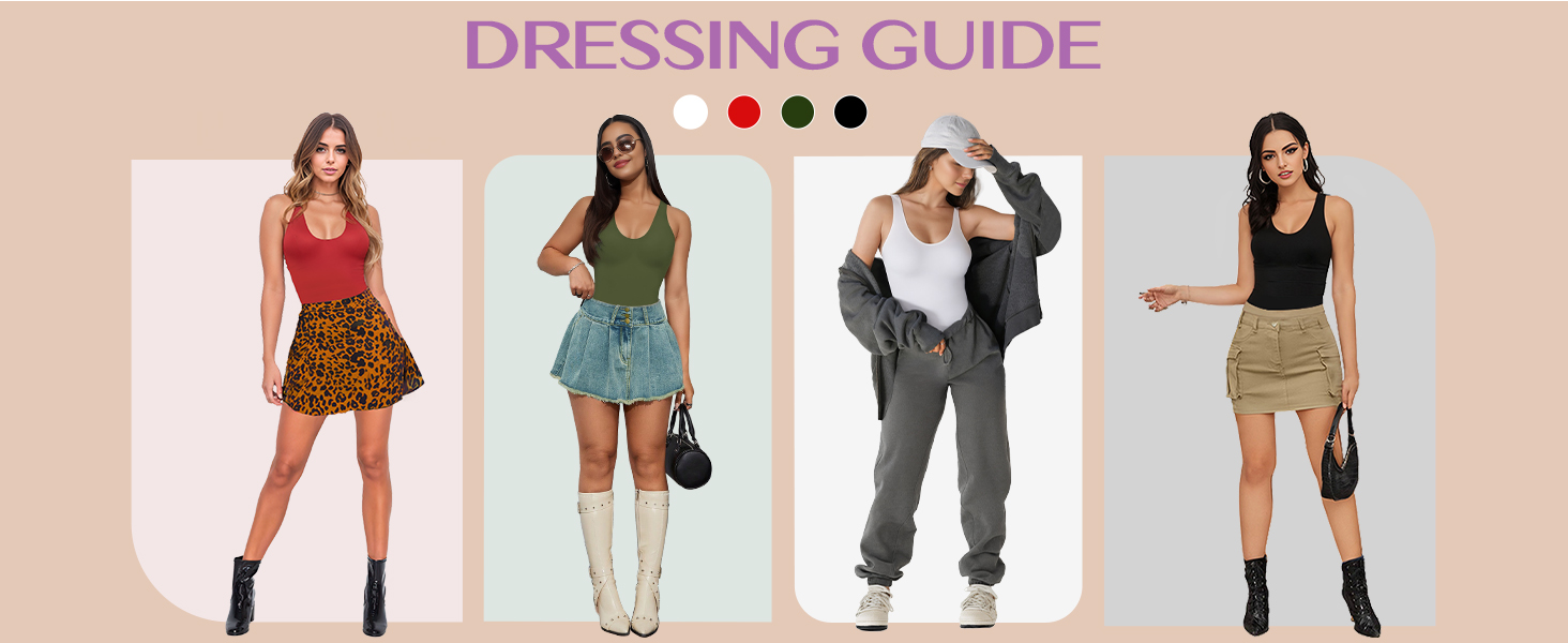 Backless Tank Top Body Suits