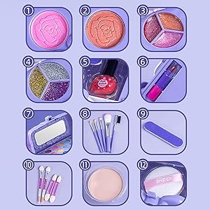 Amazon | メイクセット 子供用化粧品セット キッズコスメセット