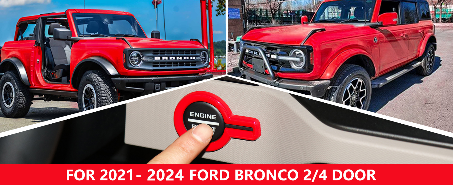 Push to Star Button Cover for 2021+ New Ford Bronco 2/4 Door