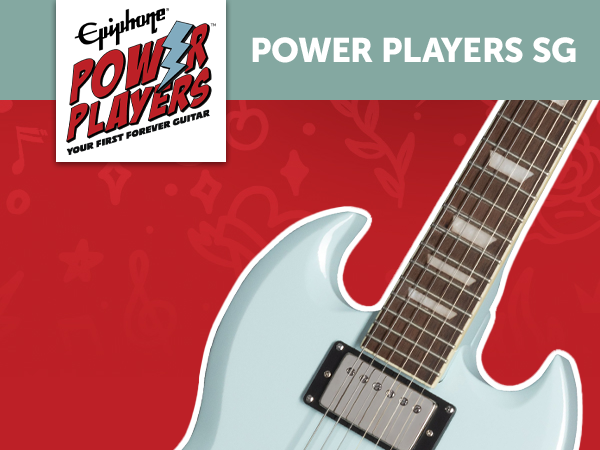 ギター Epiphone Power Player SG (Ice Blue) Epiphone Power Players SG Ice Blue - K&S Music Center LLC