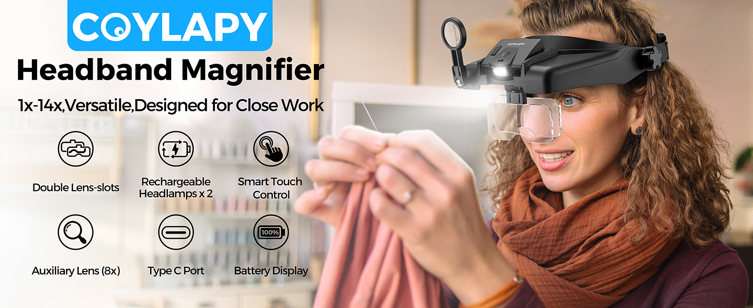 magnifying glasses with light