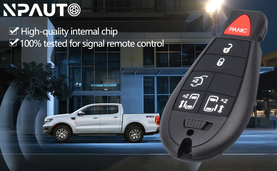 NPAUTO Key Fob Replacement for 20082016 Chrysler Town and