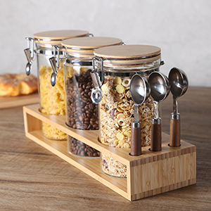 KKC glass coffee beans sugar tea containers 05
