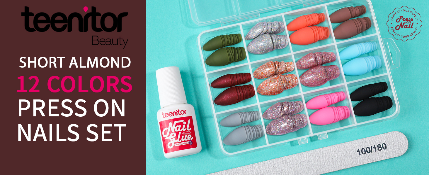 short almond fake nails