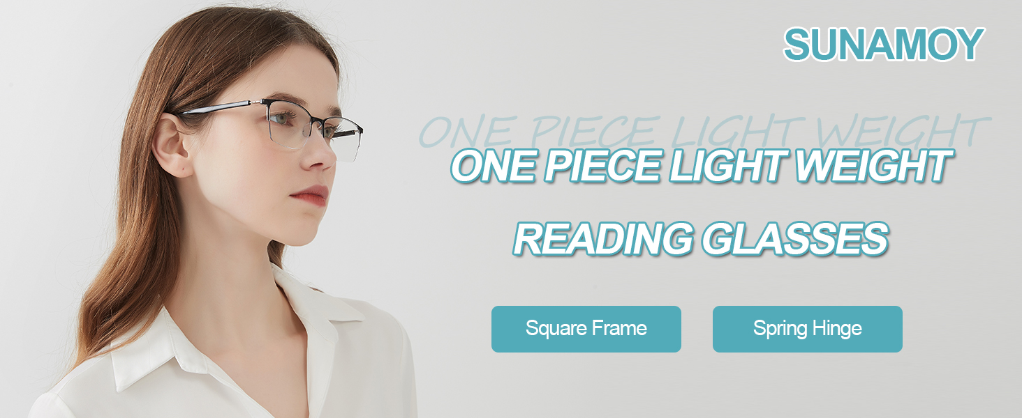 one-piece light weight reading glasses
