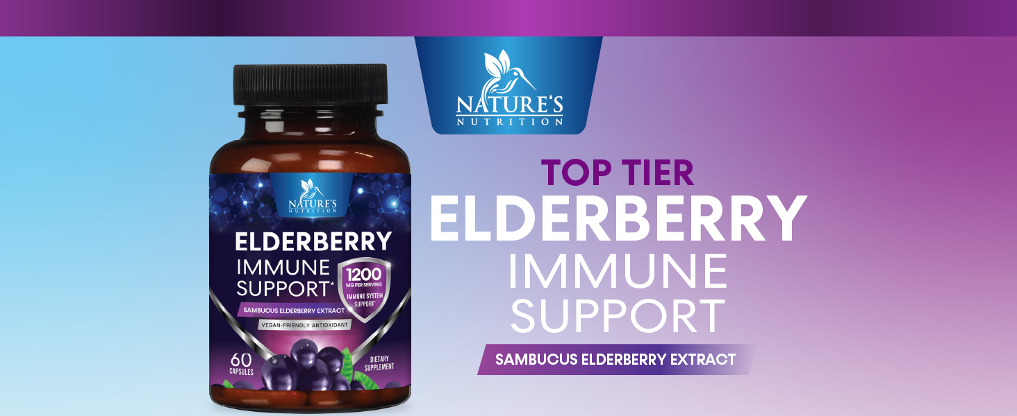 elderberry immune support seasonal armor all year help heart support quality gmp bottled in the usa