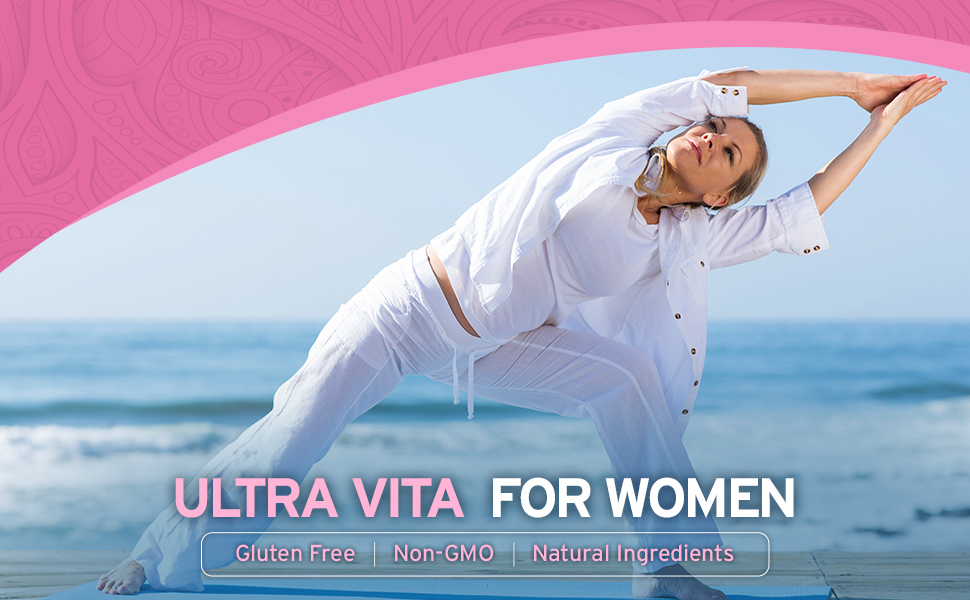 NaturalFem Ultra Vita Womens Vitamins A, C, D, E and Zinc for Energy Immunity & Female Support