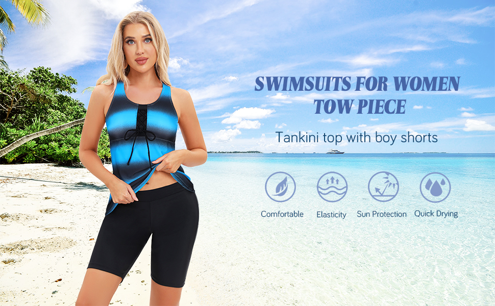 Passionate Adventure Two Piece Bathing Suits for Women with Plus Size Swim Capris Amazon.ca