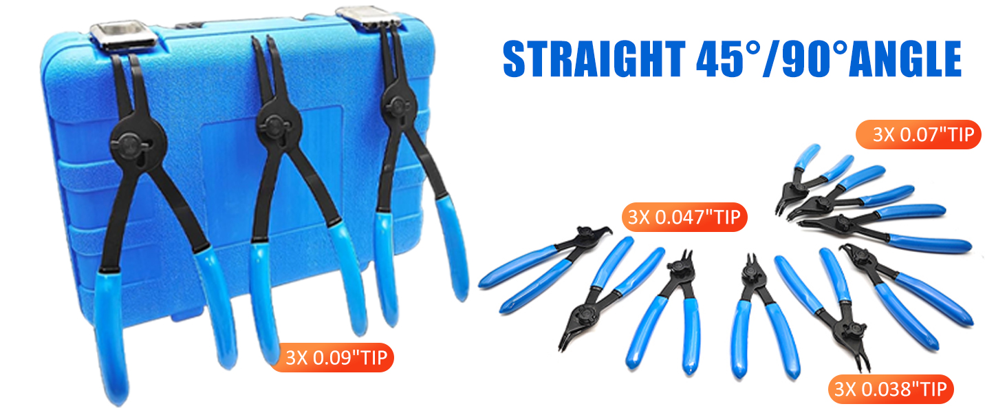 12 Pcs Snap Ring Pliers Set