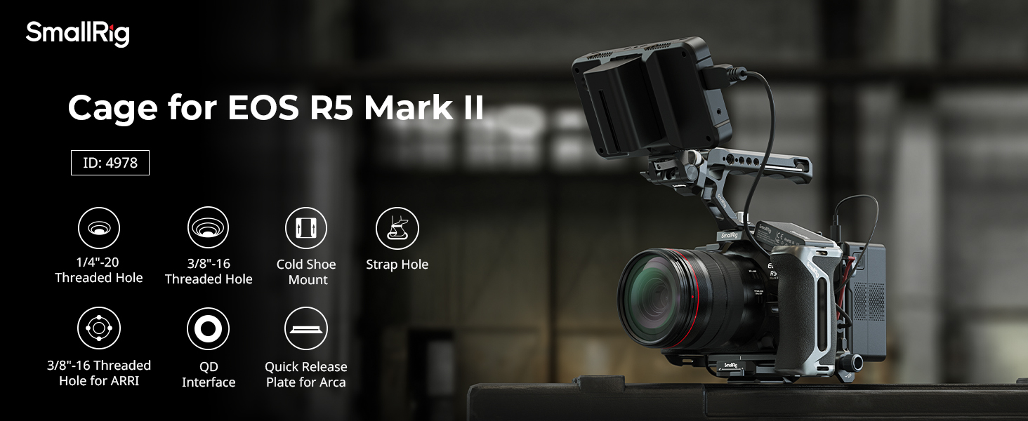 SMALLRIG R5 II Cage for Canon R5 Mark II, Aluminum Alloy
