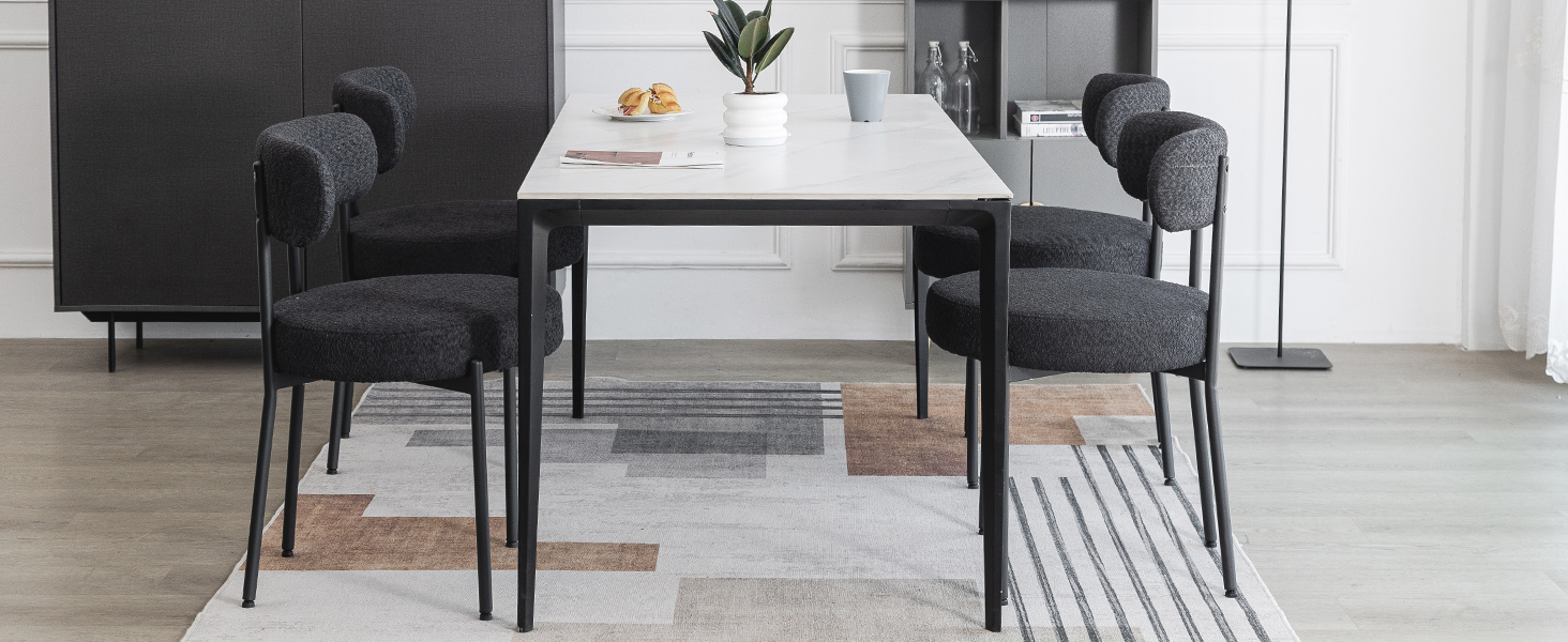 black dining chairs