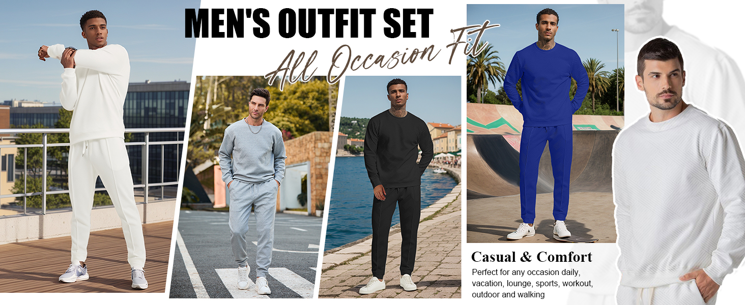 mens two pcs set tracksuits