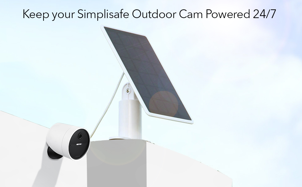 Wasserstein Solar Panel for SimpliSafe Wireless Outdoor