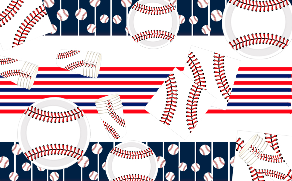 Baseball Birthday Party SuppliesBaseball Plates and