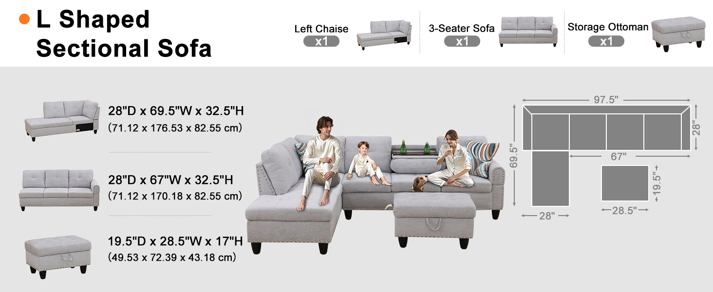 Wakefit Sectional Sofa