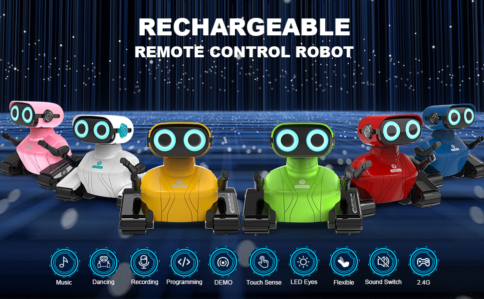 HONGCA Robot Toys, Upgraded Rechargeable Robot Toy with Remote Areyoupop