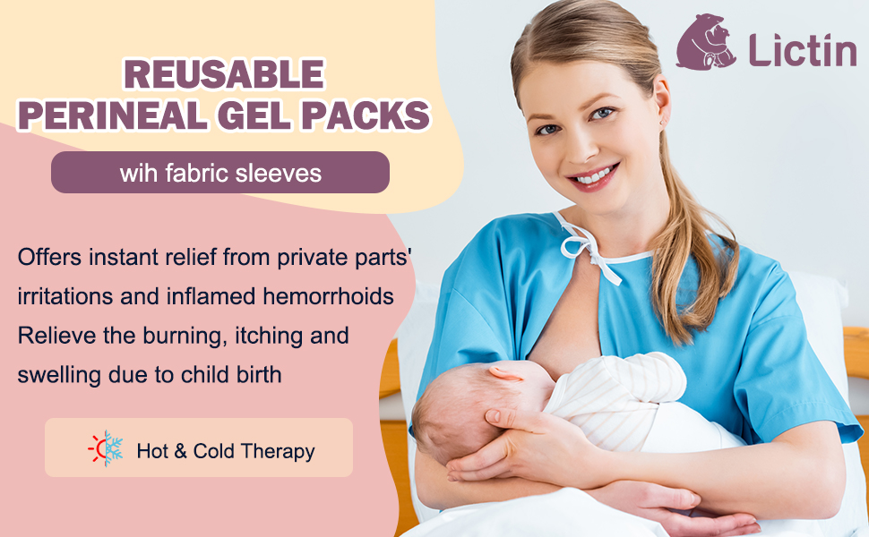 Lictin Reusable Perineal Cold and Hot Packs, Maternity Cooling Pads