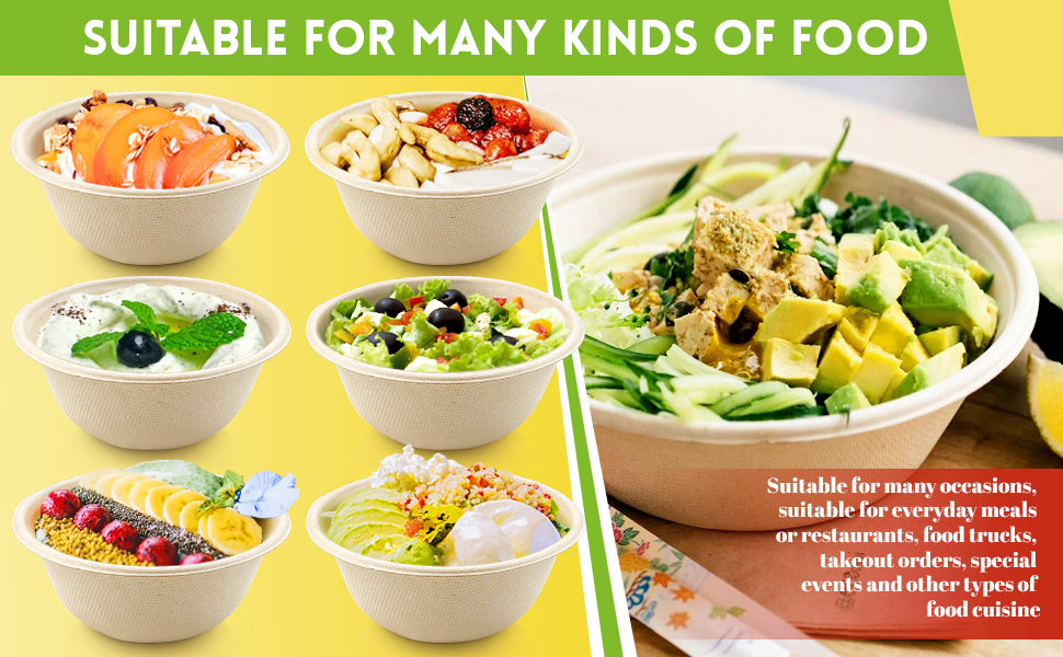 8oz disposable paper bowls