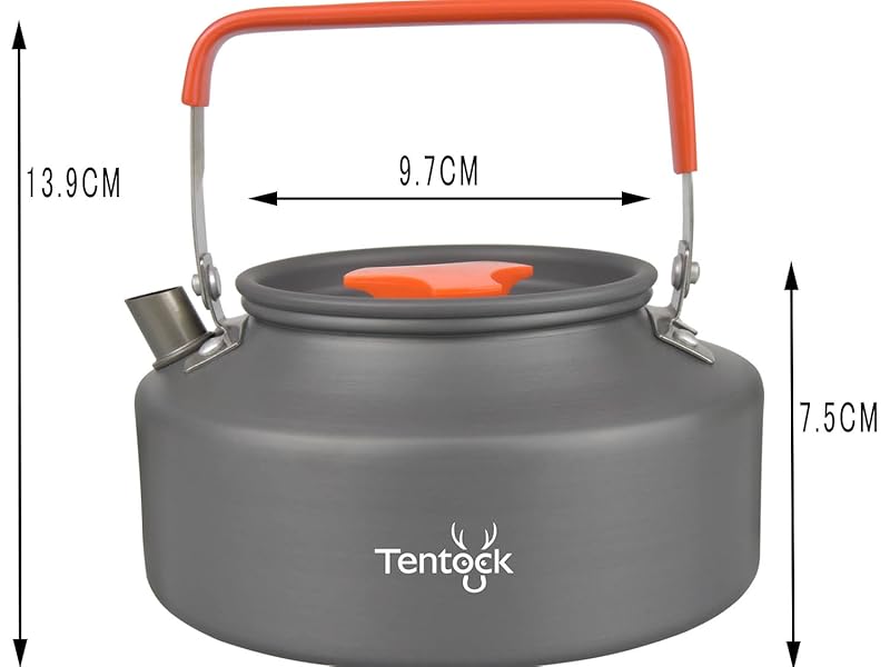Tentock Camping Kettle Backpacking Compact Tea Pot 1.1L