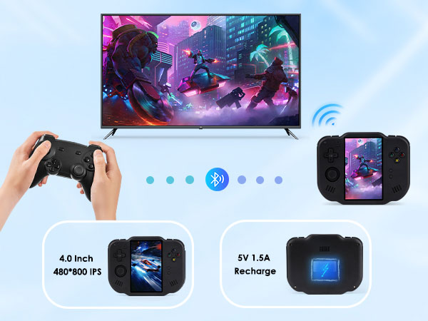 MagicX Zero 40 Handheld Game Console, 4.0 Inch IPS Screen Retro Video Games Consoles