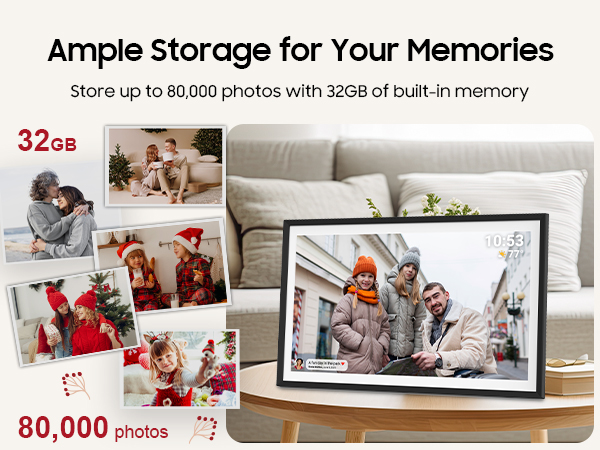 フォトフレーム Social Photo Frame Amazon.com : YEMSD WiFi Digital Picture Frame, 32GB Memory