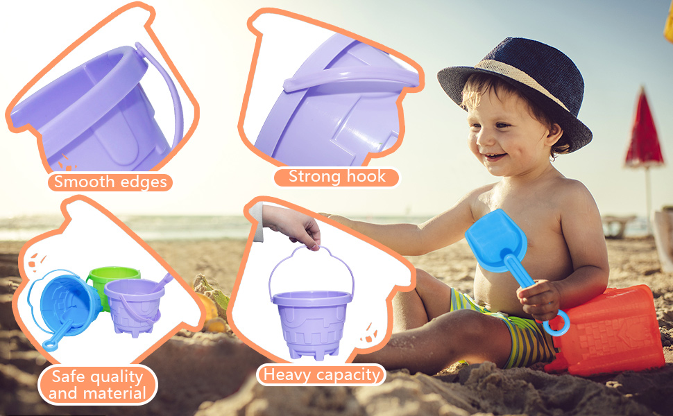 Beach Sand Castle Buckets and Shovels Set, Includes 12 Shovels and 12 · Art  Creativity