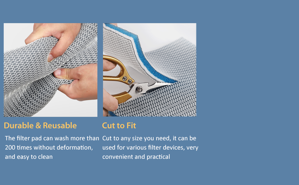 ZVAWDR Aquarium Filter Media, Upgraded 8Layer Filter