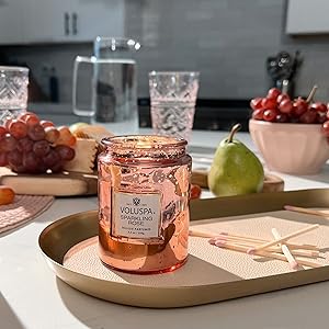 Sparkling Rose Small Glass Jar