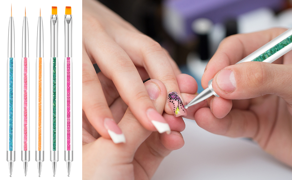 Diesisa 8pcs Nail Art Brushes Set 11 nail art brushes