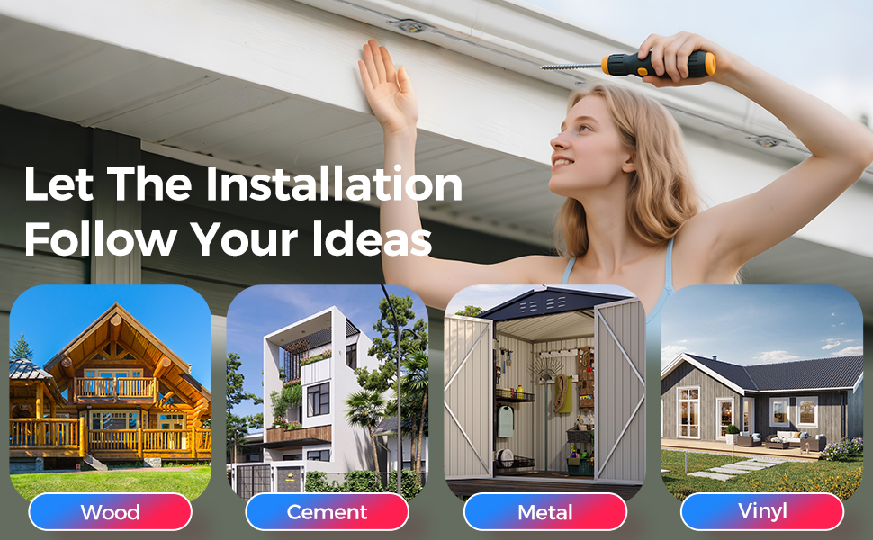 POOFZY Permanent Outdoor Lights for House