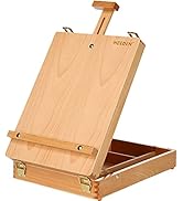 MEEDEN Studio Sketch Box Easel- Solid Beech Wood Universal Design Adjustable Tabletop Sketchbox E...