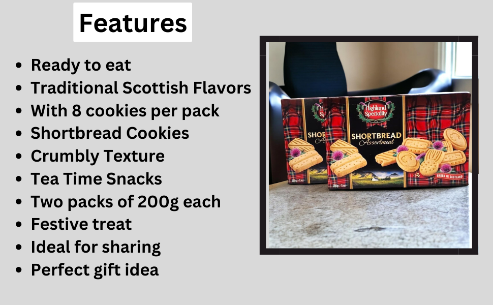 Shortbread Cookies Scottish Shortbread Traditional Tea Party Twin Pack Family Snack gift kids adult