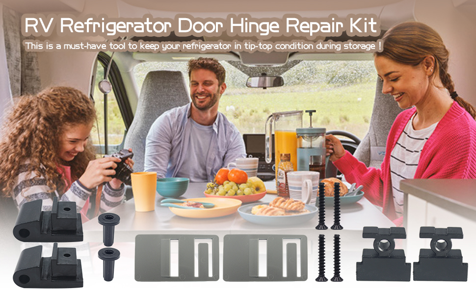 BLKGJTF RV Refrigerator Hinge Repair Kit Replace 3316885.