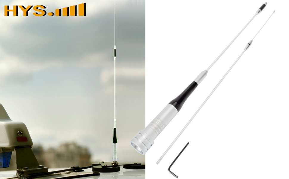 HYS Amateur VHF/UHF Mobile Radio Antenna, 42.7inchs, FM