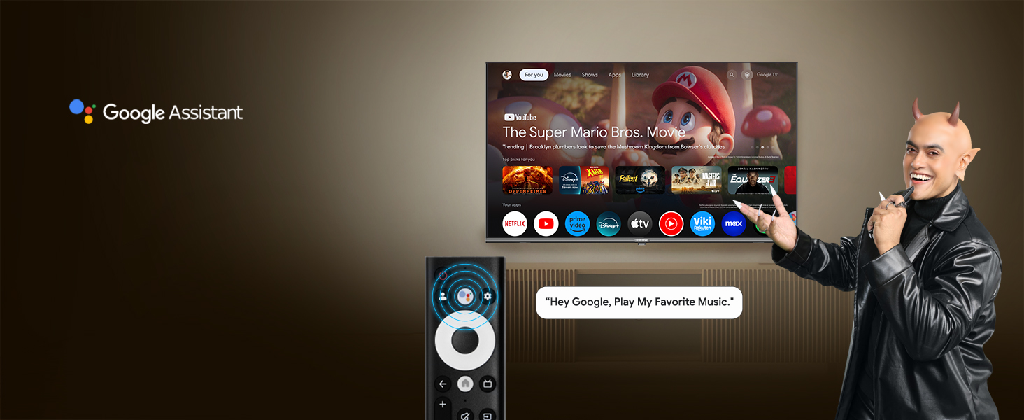 Voice Control TV, Google Assistant, Google TV, Smart TV, ONIDA TV, QLED TV