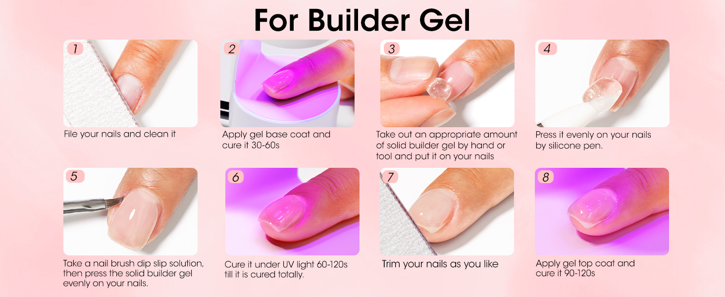 solid builder gel for nails 3d gel