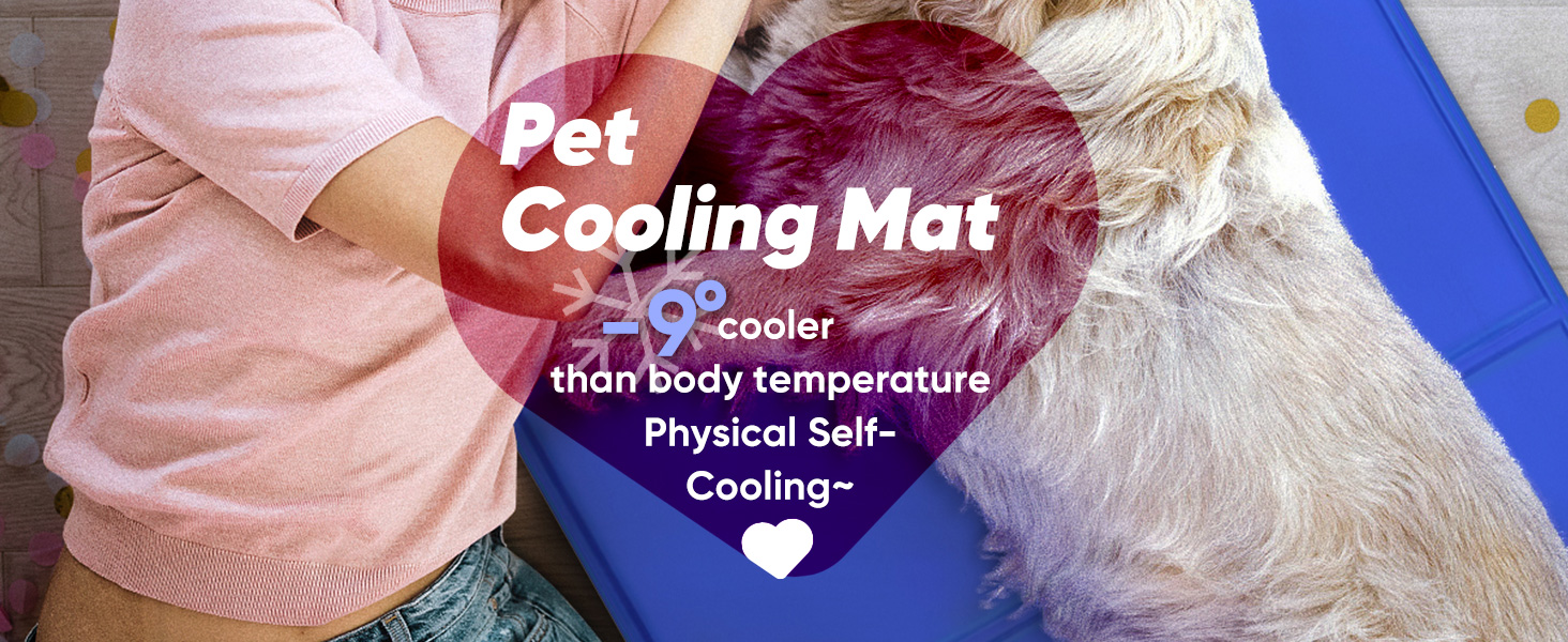 Shinyee Dog Cooling Mat Cool NonToxic Gel Cooling Mat for Dogs Cats