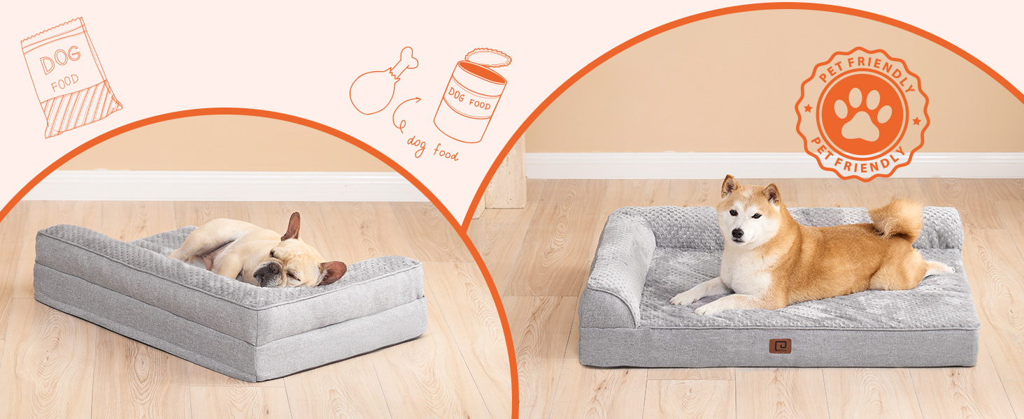 EHEYCIGA Memory Foam XL Dog Bed, Orthopedic Extra Large Dog Bed with