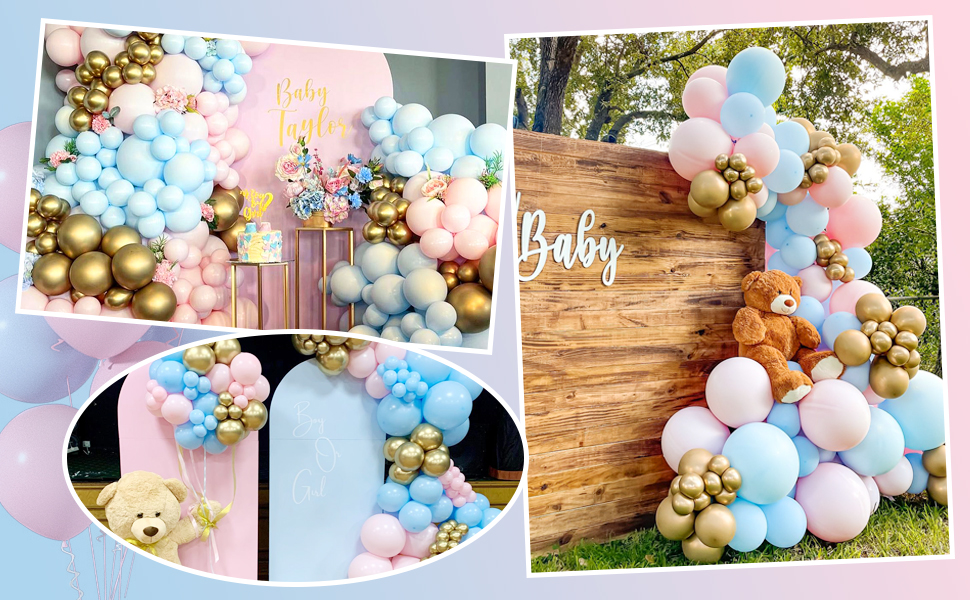 DIY Gender Reveal Balloons Arch Pink And Blue Gender Reveal