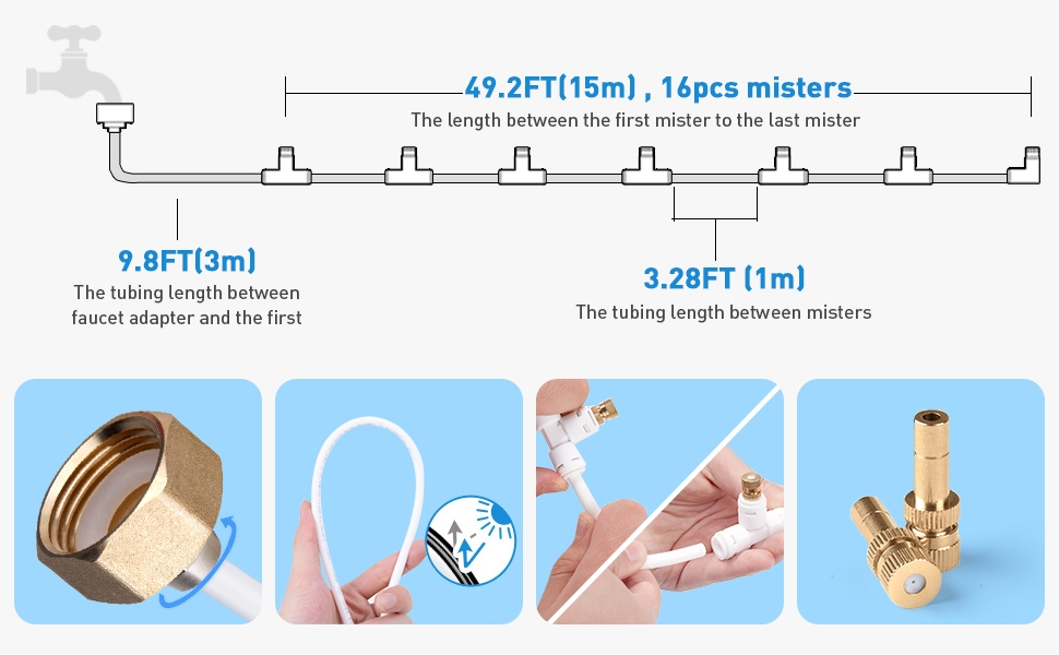 HOMENOTE Misting Cooling System Amazon.ca Patio, Lawn & Garden
