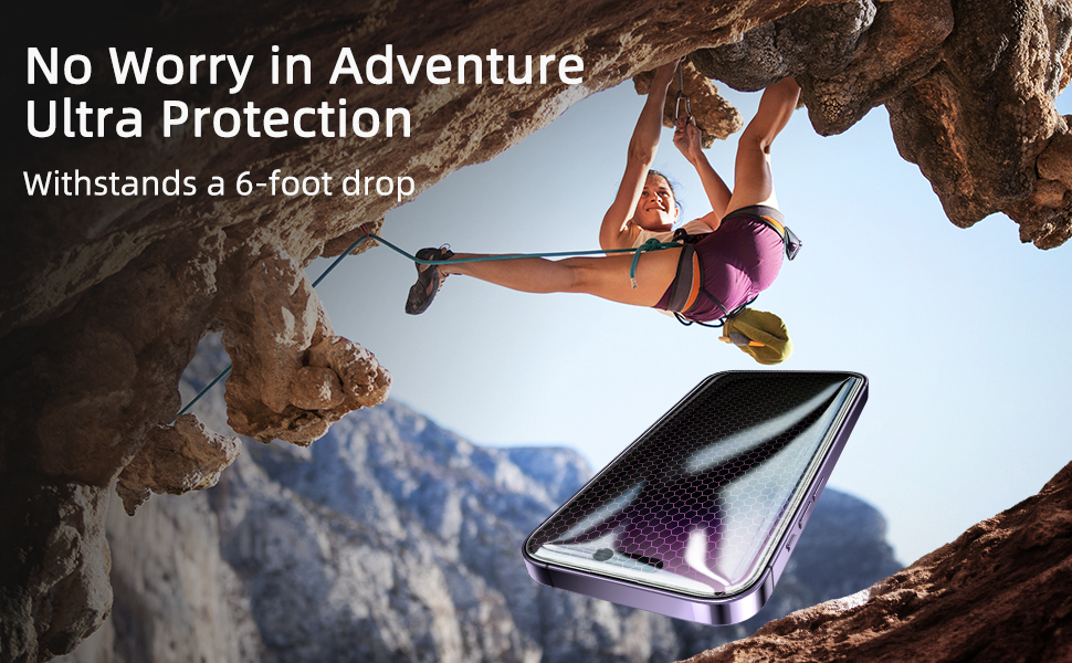 Ruwa Privacy Screen Protector for iPhone 14 Pro Max [3Pack