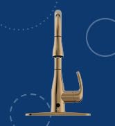 Touchless kitchen faucet brushed gold