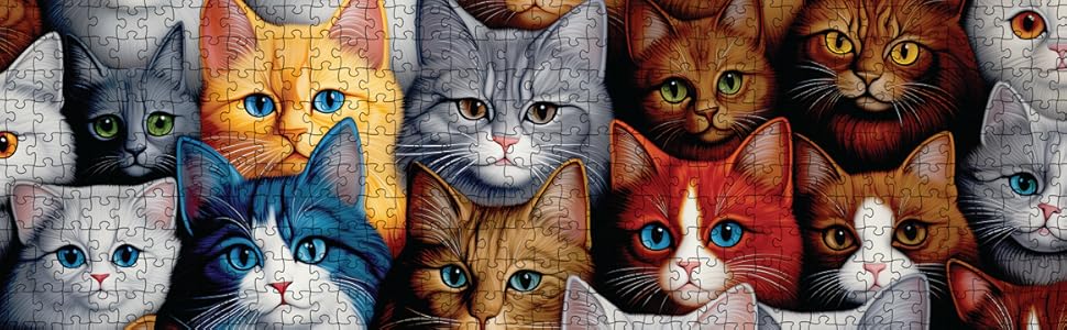 Amazon.com: Cascading Cats 1000 Piece Jigsaw Puzzle for